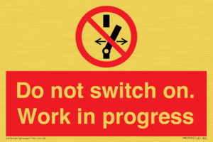 Do not switch on. Work in progress